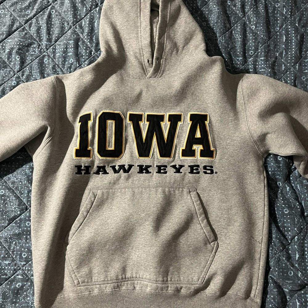 Vintage Iowa Hawkeyes Gray Hoodie